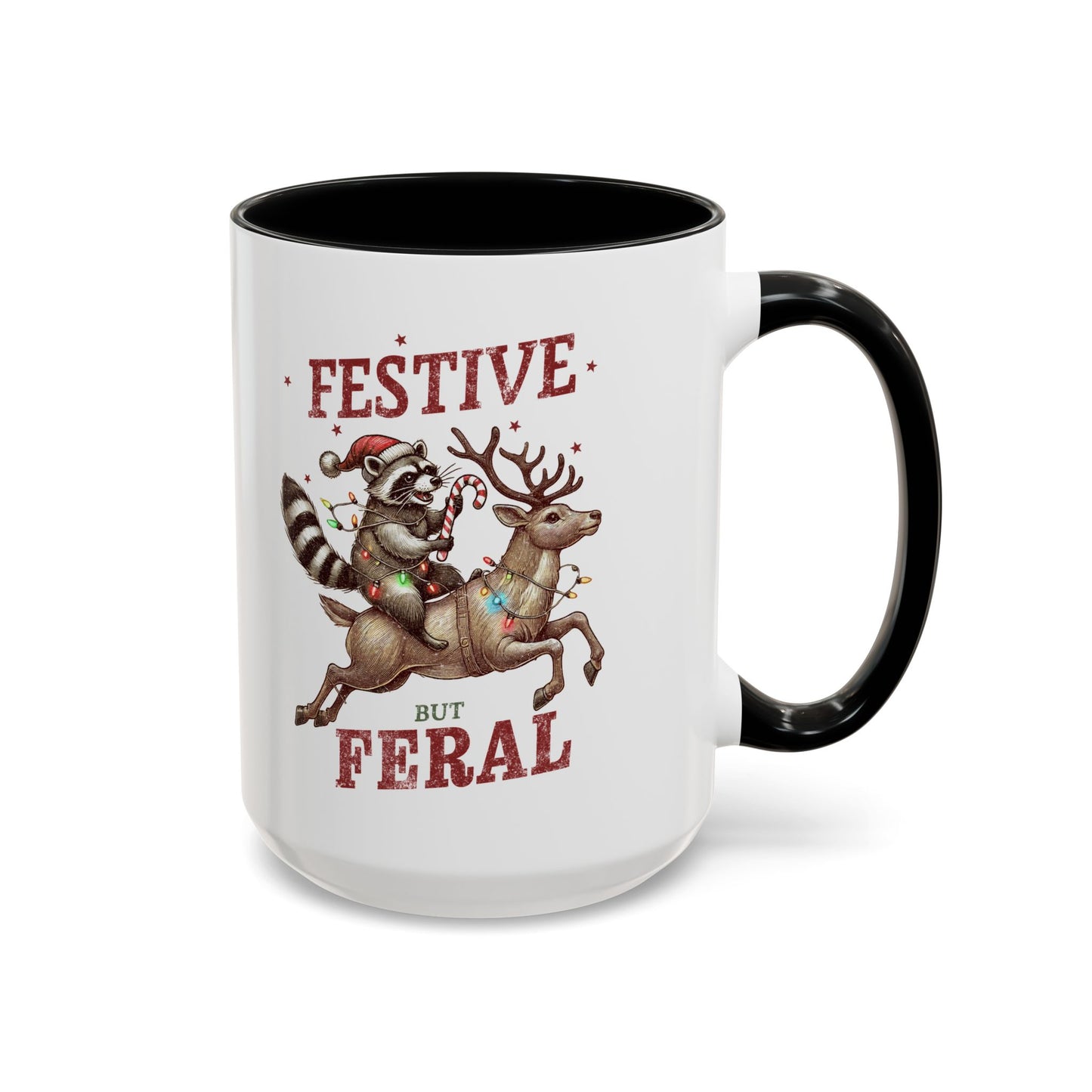 Festive but Feral Accent Coffee Mug (11, 15oz)