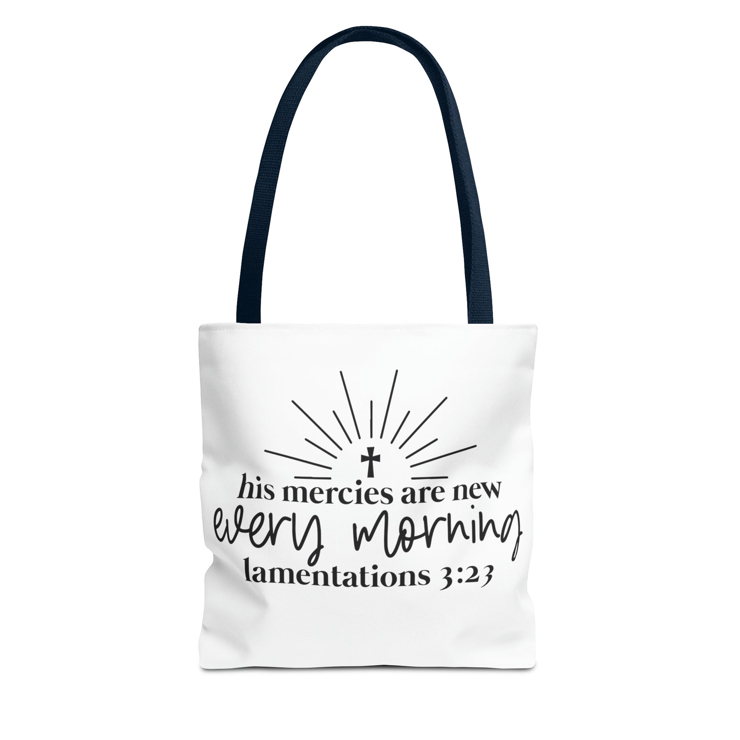 His Mercies Tote Bag (AOP)