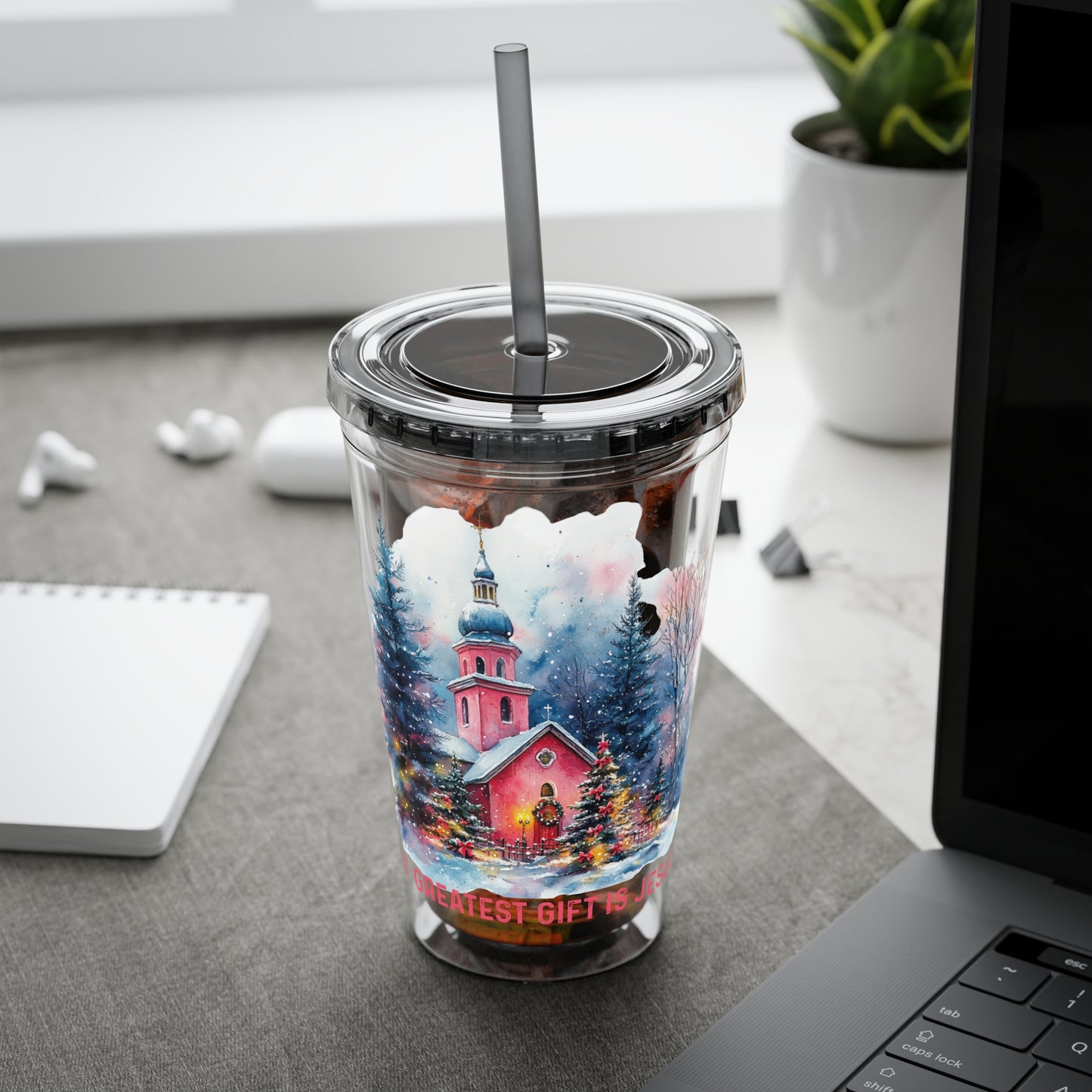The Greatest Gift Sunsplash Tumbler with Straw, 16oz