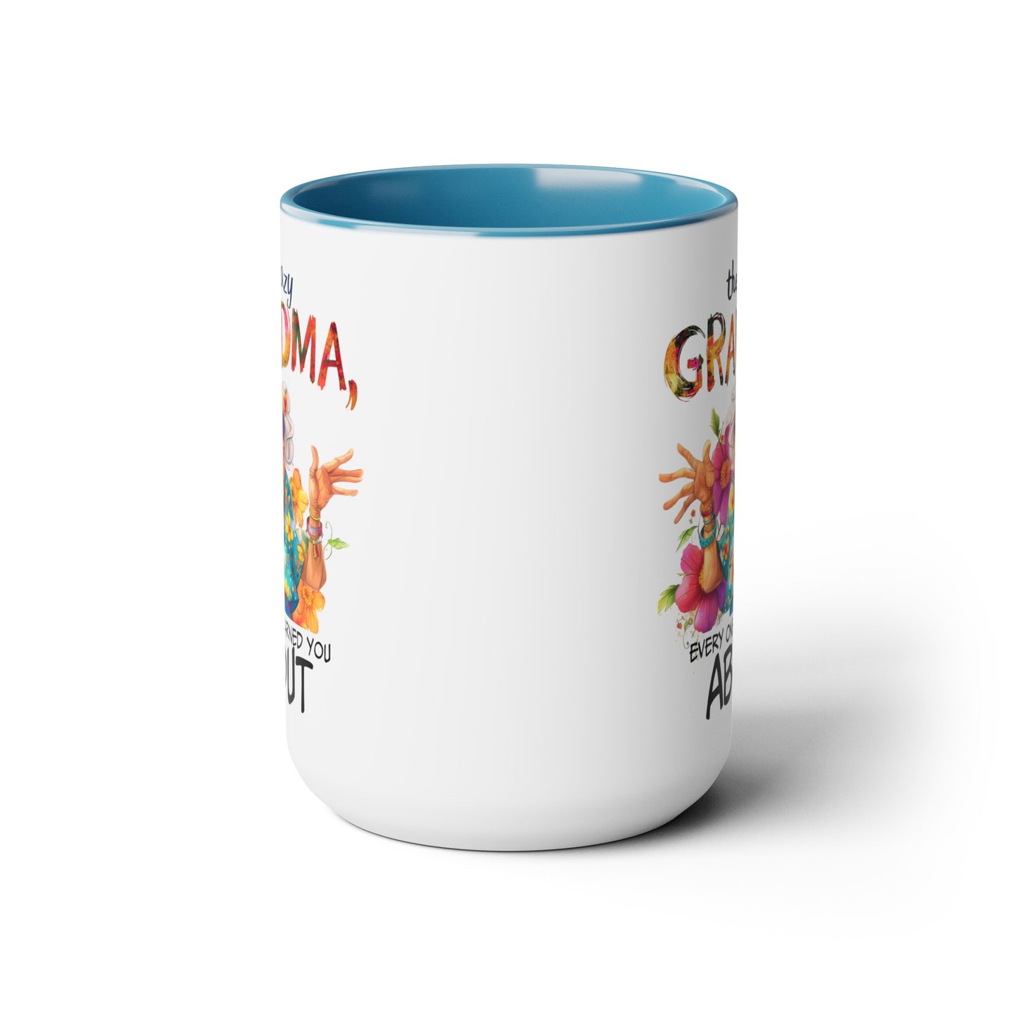 Crazy Grandma Two-Tone Coffee Mugs, 15oz