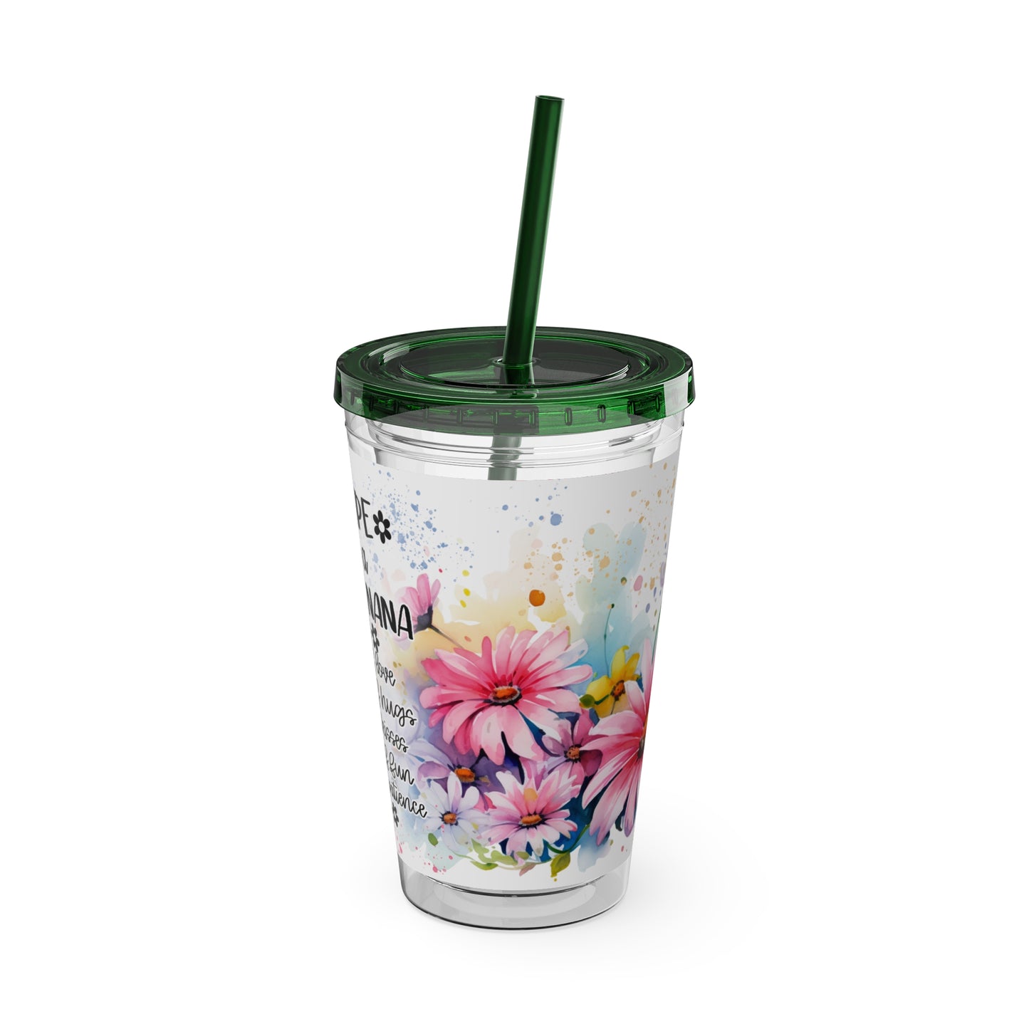 Nana Sunsplash Tumbler with Straw, 16oz