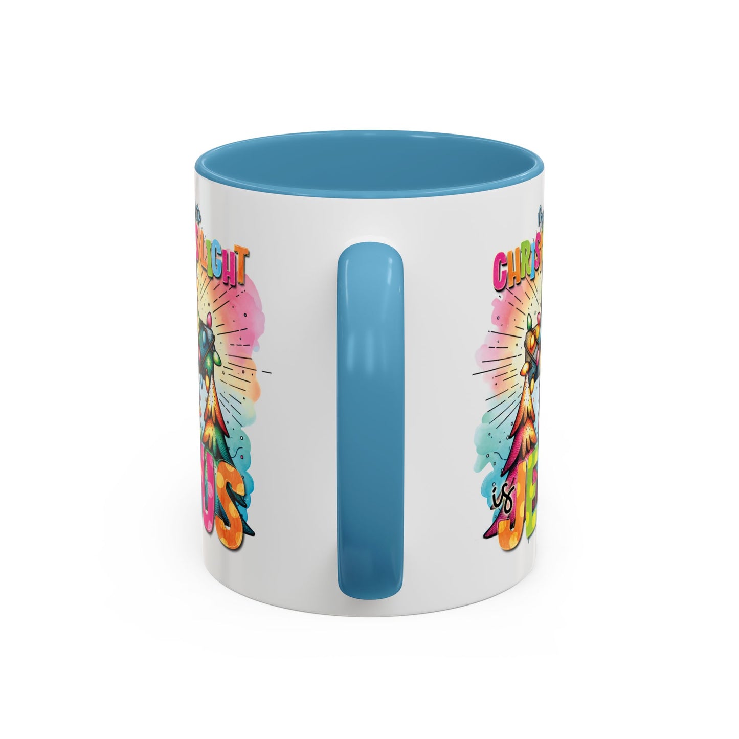 My Favorite Christmas Light is Jesus Accent Coffee Mug (11, 15oz)