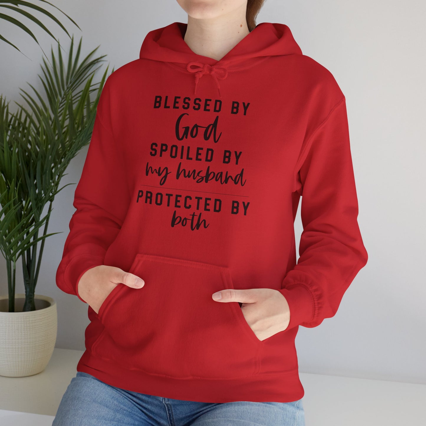 Protected by Both Unisex Heavy Blend™ Hooded Sweatshirt