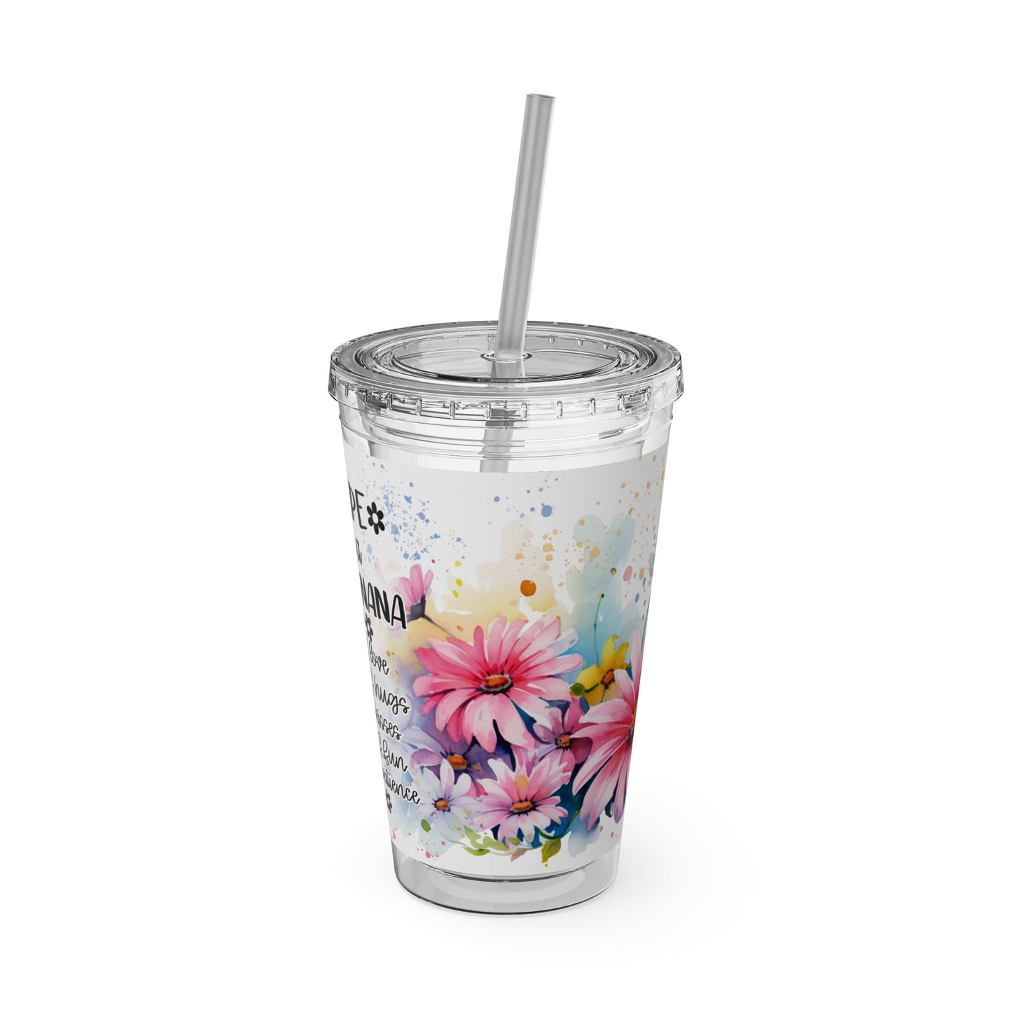 Nana Sunsplash Tumbler with Straw, 16oz