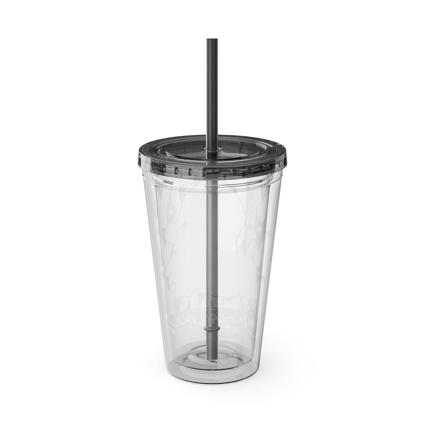 Merry Santa Sunsplash Tumbler with Straw, 16oz