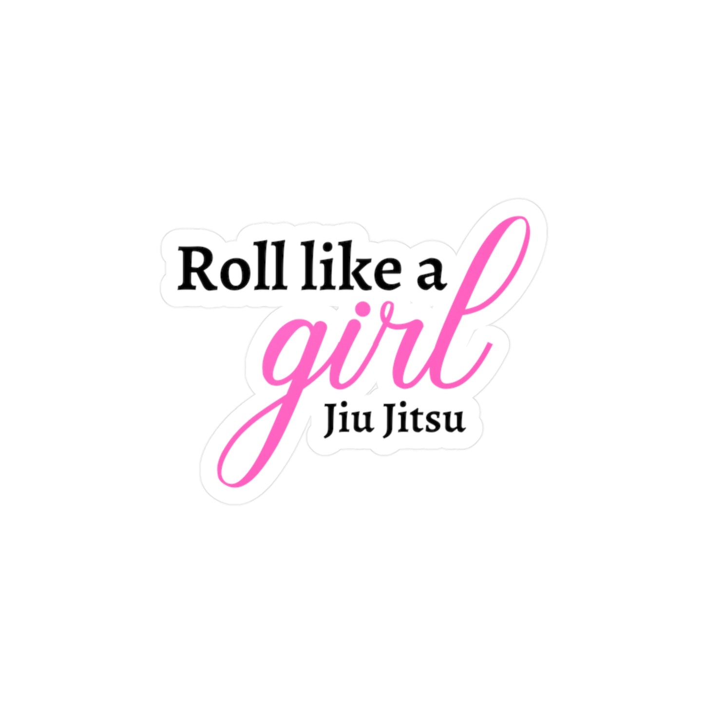 Roll Like A Girl Kiss-Cut Vinyl Decals