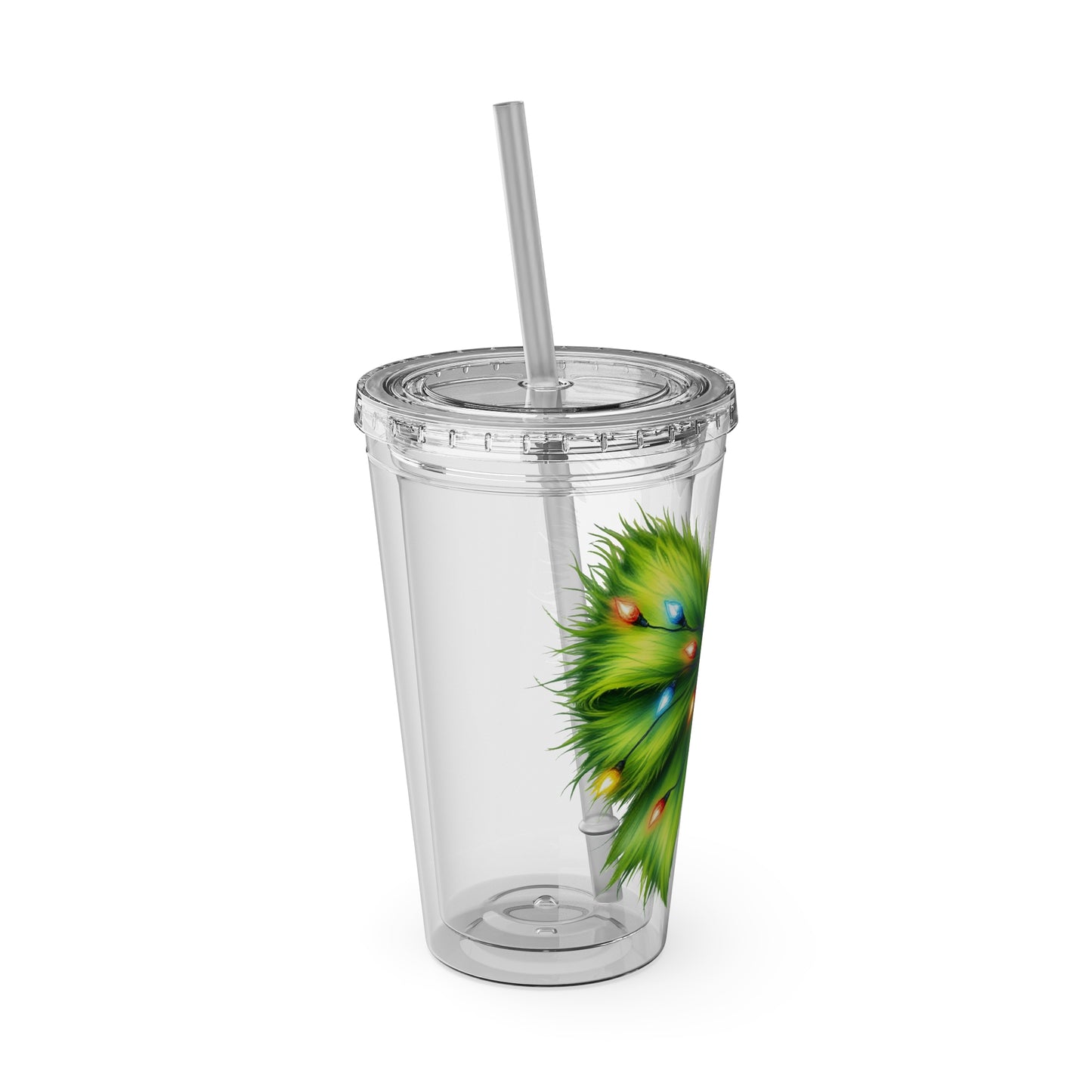 Grinch Bow Sunsplash Tumbler with Straw, 16oz