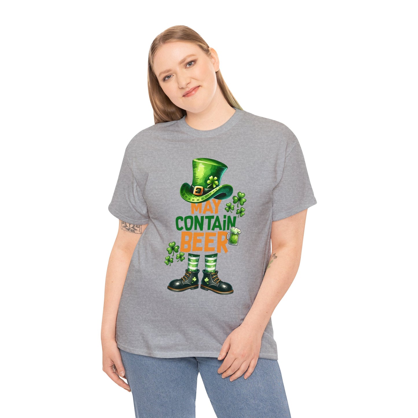 May Contain Beer Unisex Heavy Cotton Tee