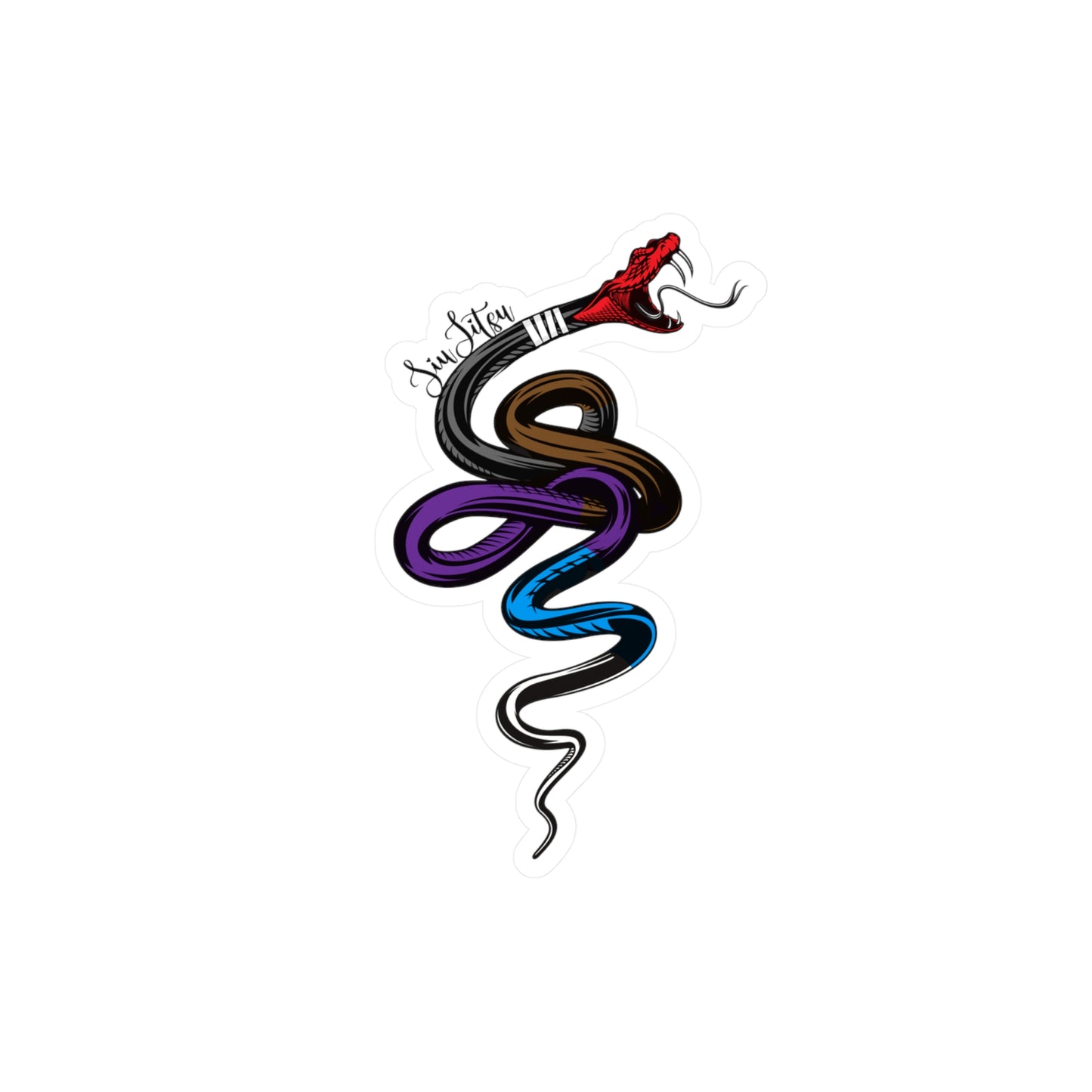 Belted Snake Kiss-Cut Vinyl Decals