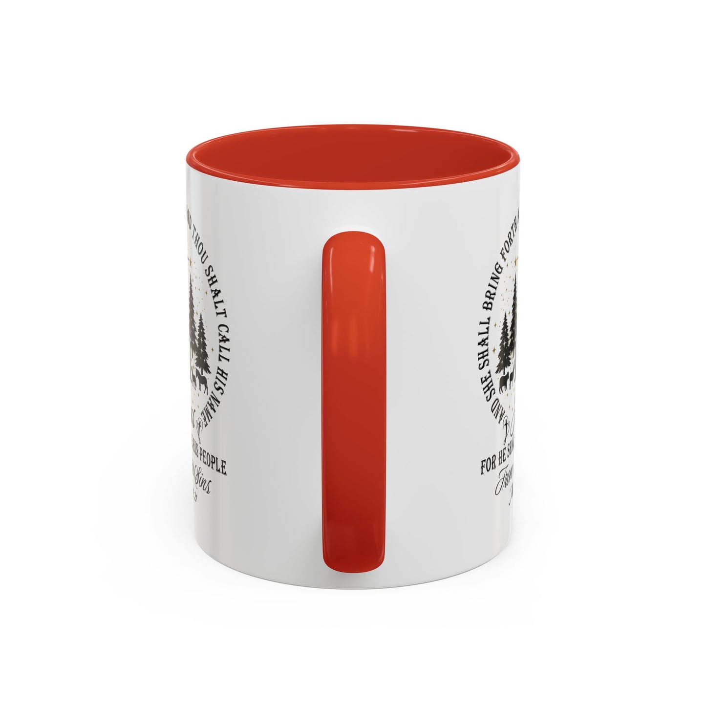 Matthew 1:21 Accent Coffee Mug (11, 15oz)