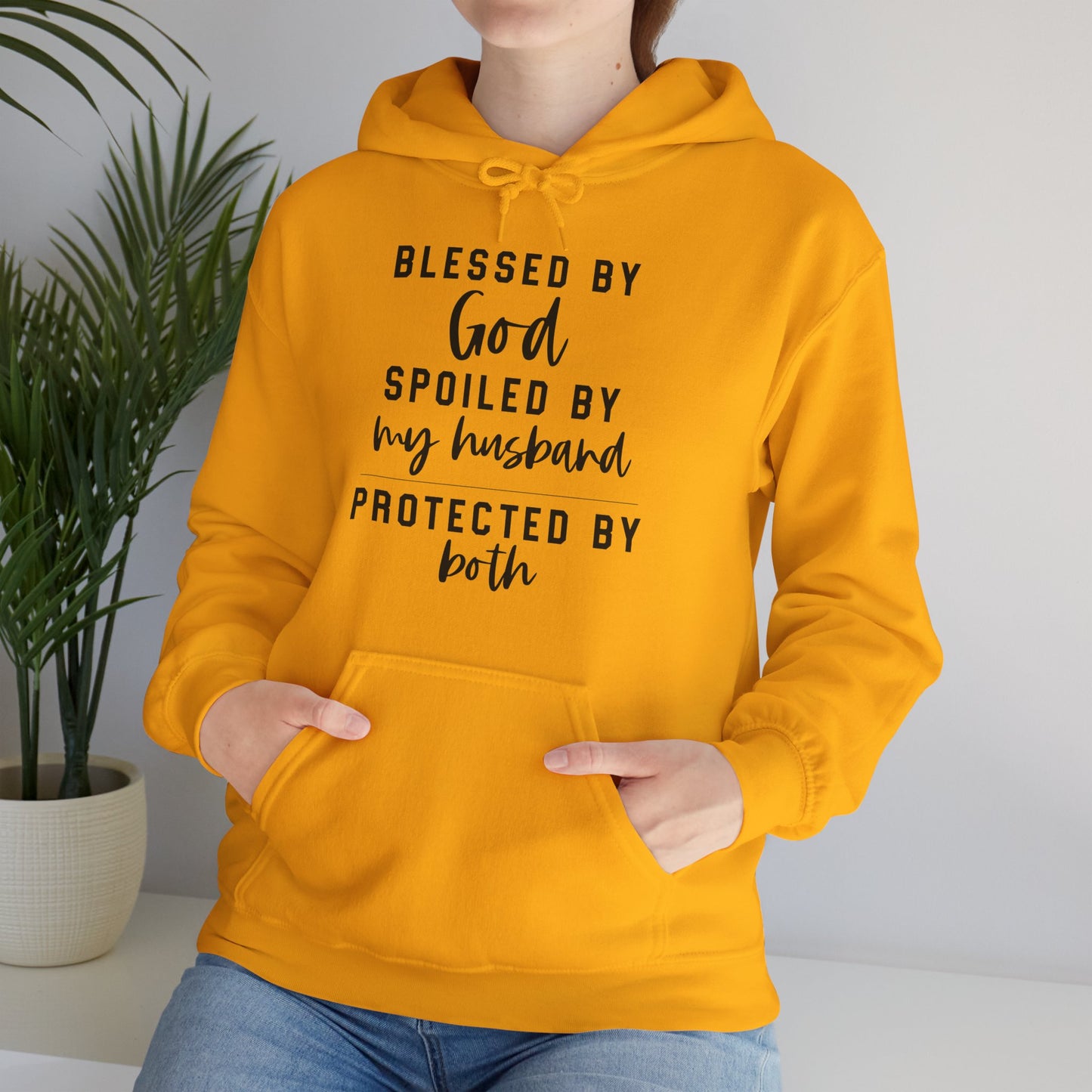 Protected by Both Unisex Heavy Blend™ Hooded Sweatshirt