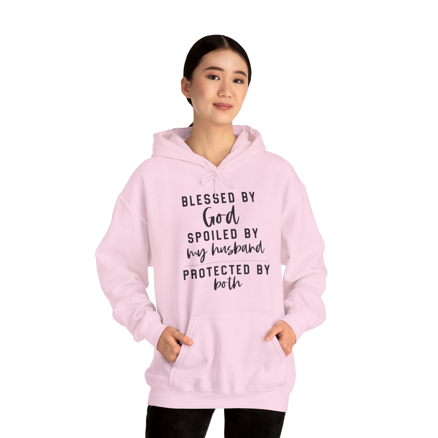 Protected by Both Unisex Heavy Blend™ Hooded Sweatshirt
