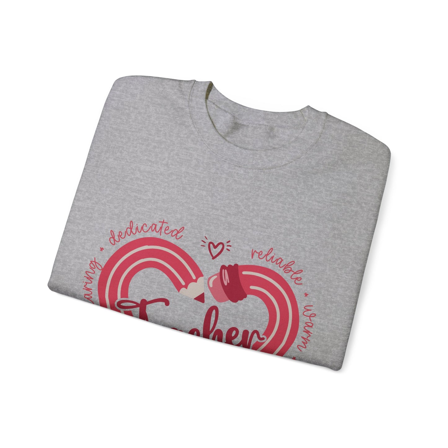 Teacher Heart Unisex Heavy Blend™ Crewneck Sweatshirt