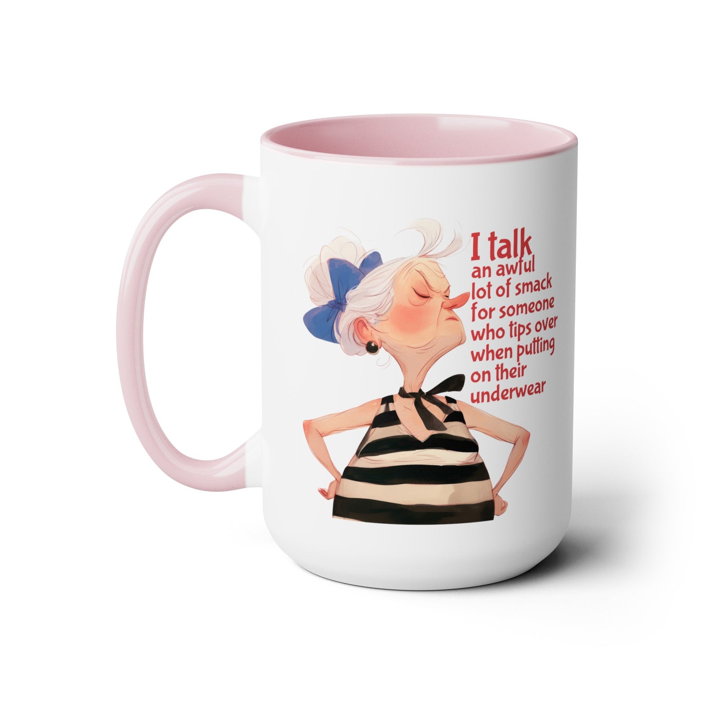 I talk smack Two-Tone Coffee Mugs, 15oz