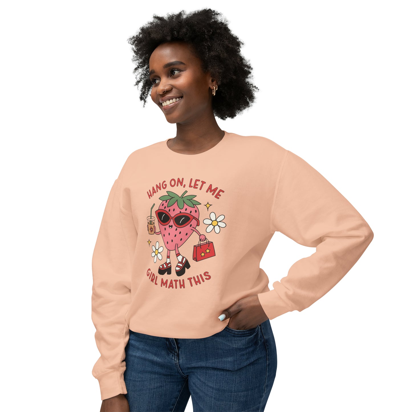 Girl Math Unisex Lightweight Crewneck Sweatshirt