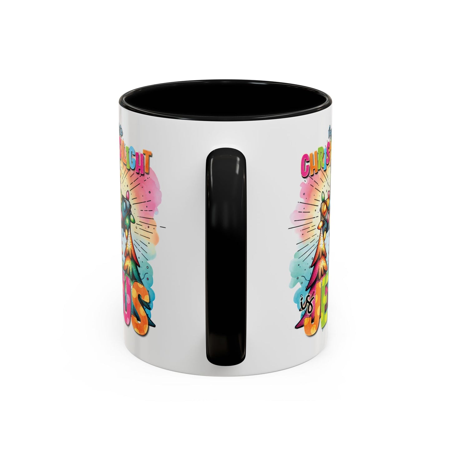 My Favorite Christmas Light is Jesus Accent Coffee Mug (11, 15oz)