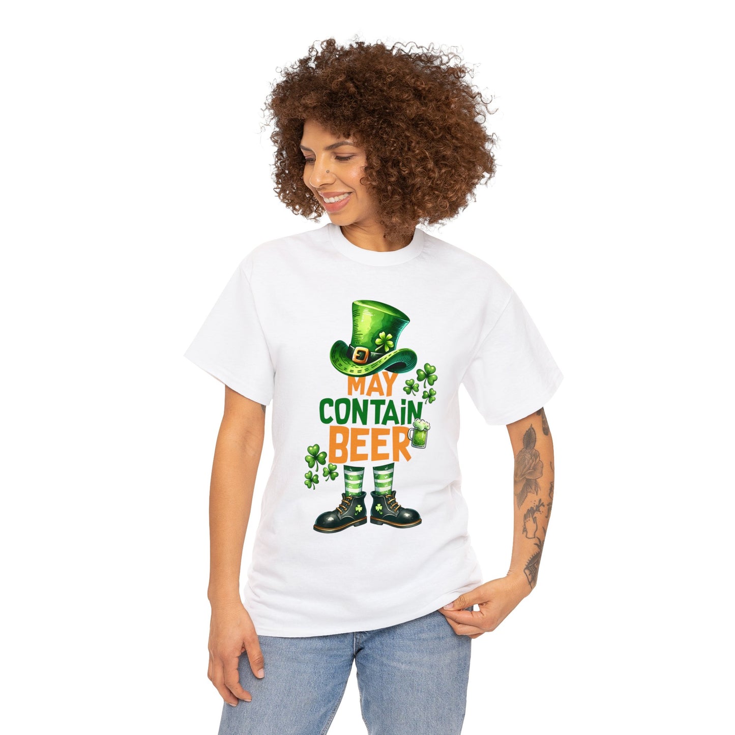 May Contain Beer Unisex Heavy Cotton Tee