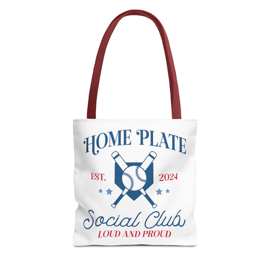Home Plate Social Club Tote Bag (AOP)