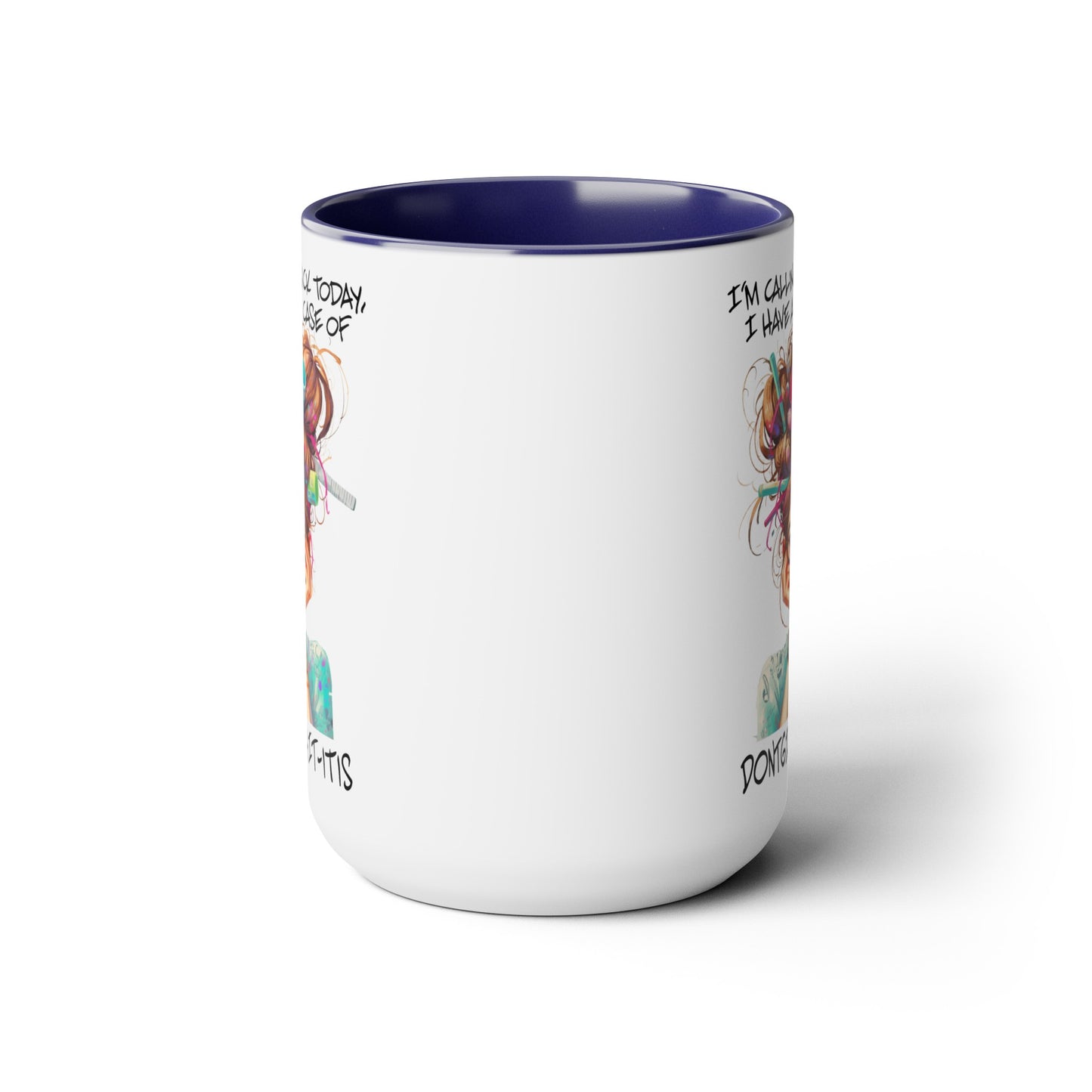Calling In Sick Two-Tone Coffee Mugs, 15oz