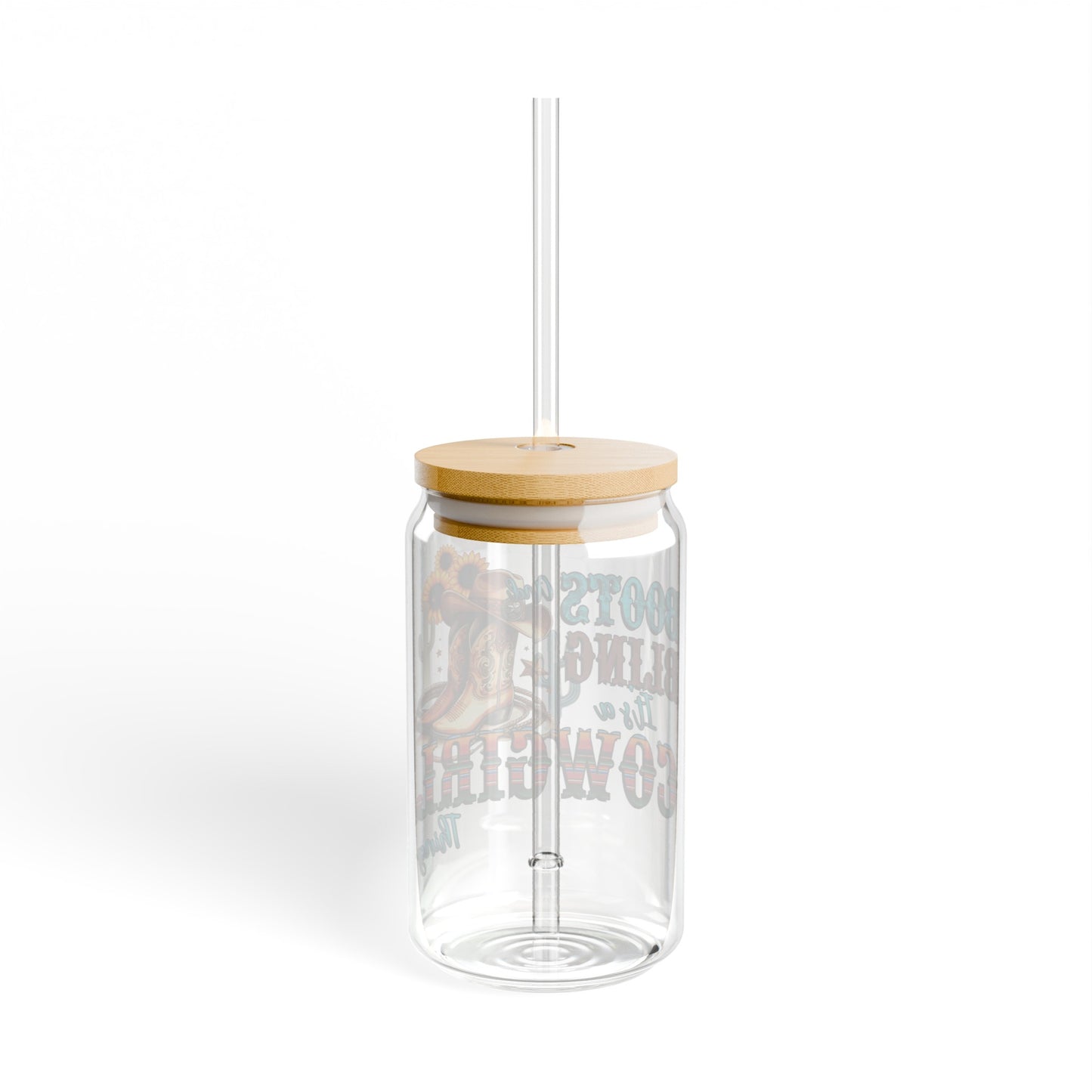Boots and Bling a Cowgirl Thing Sipper Glass, 16oz
