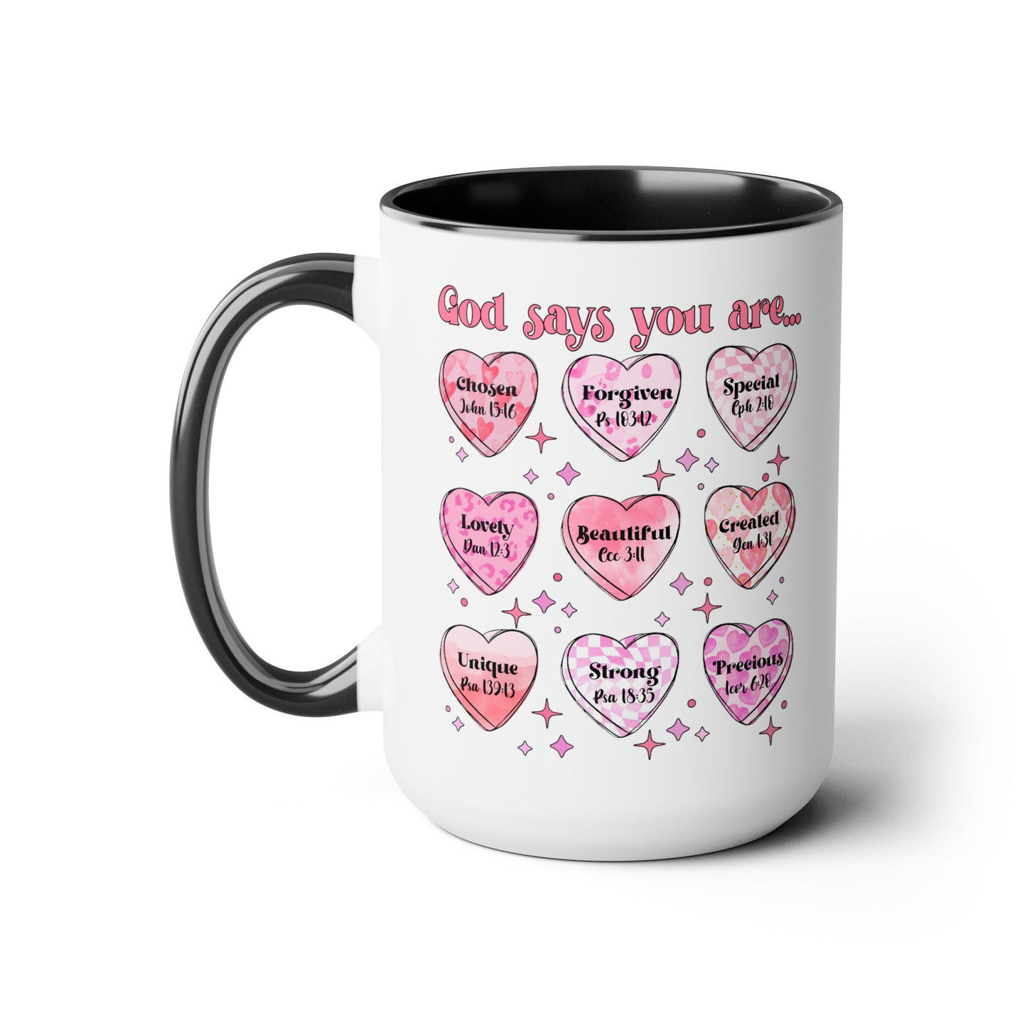 God Says Two-Tone Coffee Mugs, 15oz