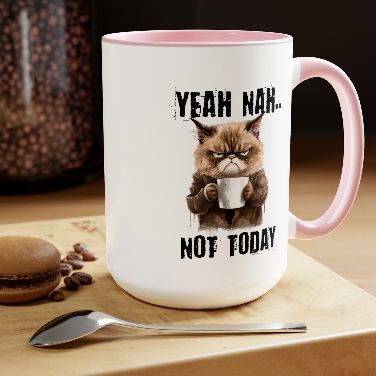 Not Today Two-Tone Coffee Mugs, 15oz