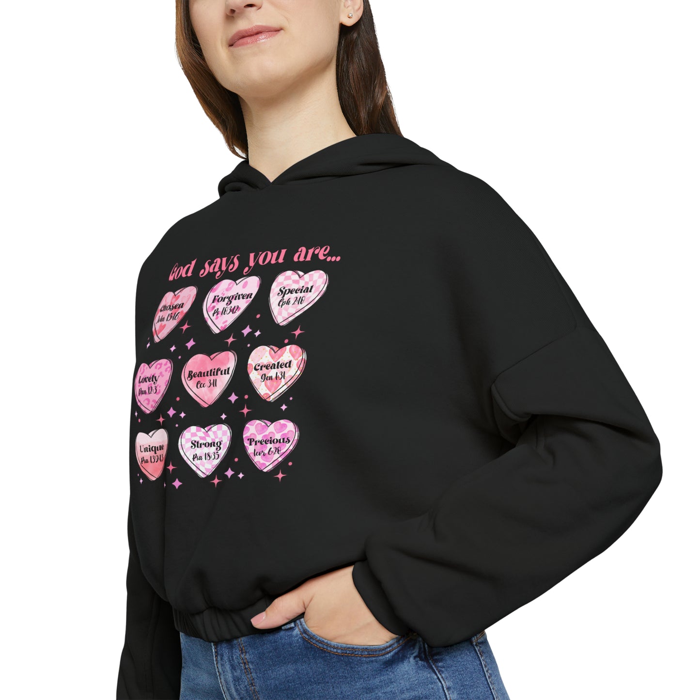 God Says Women's Cinched Bottom Hoodie