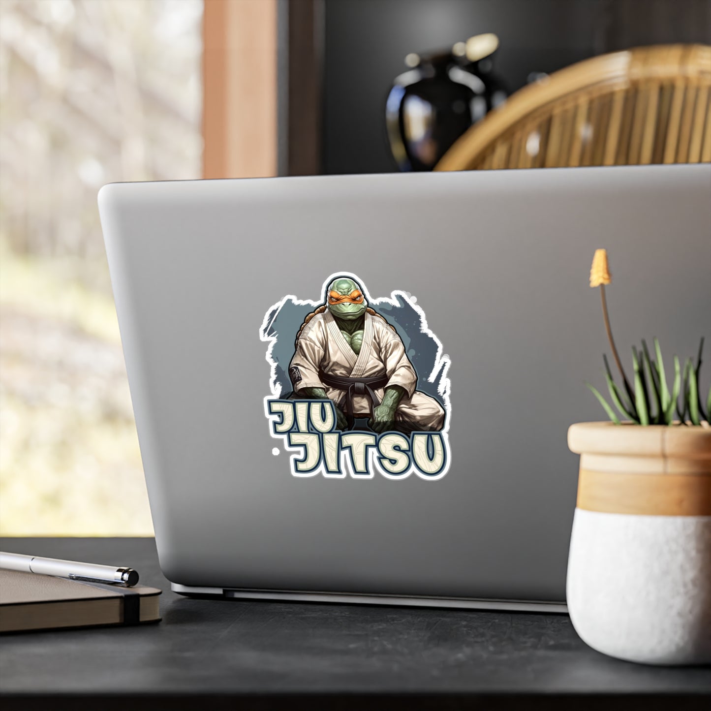 Sitting Turtle Kiss-Cut Vinyl Decals
