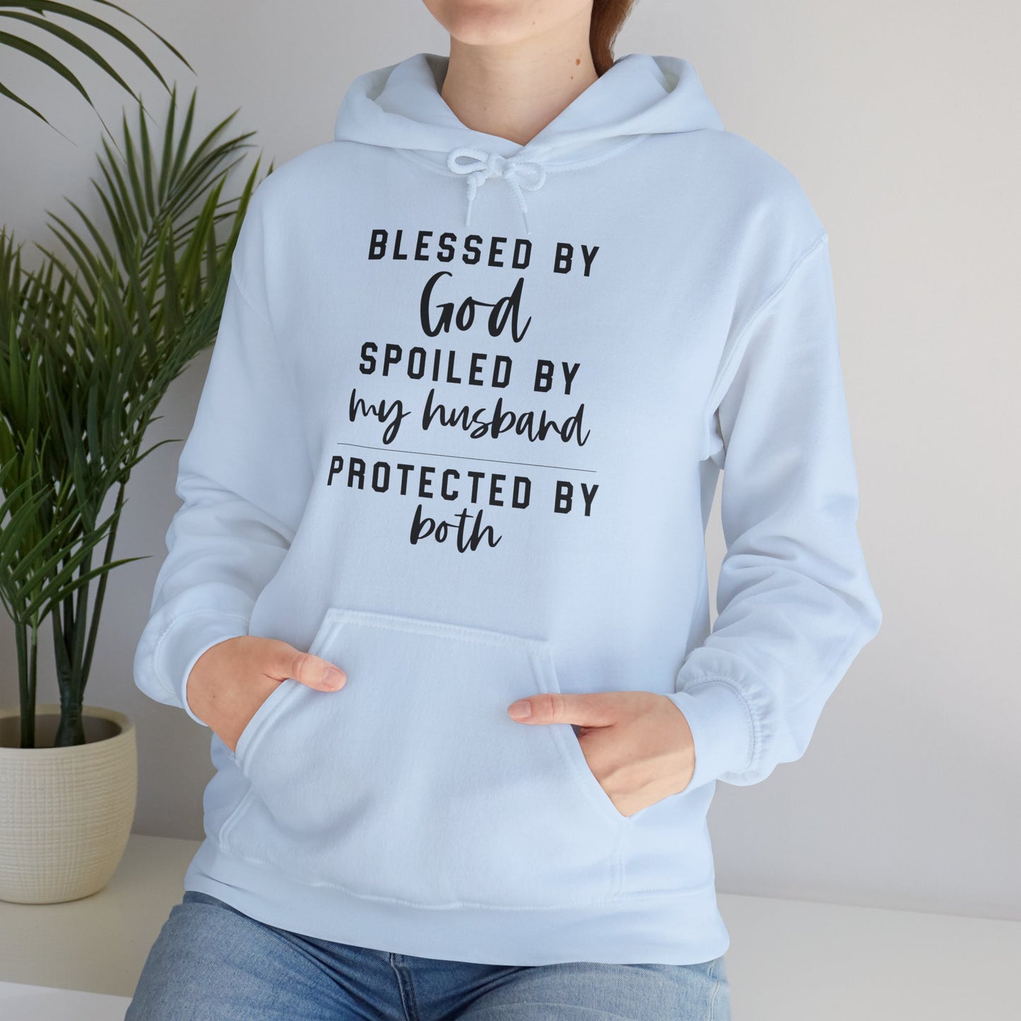 Protected by Both Unisex Heavy Blend™ Hooded Sweatshirt