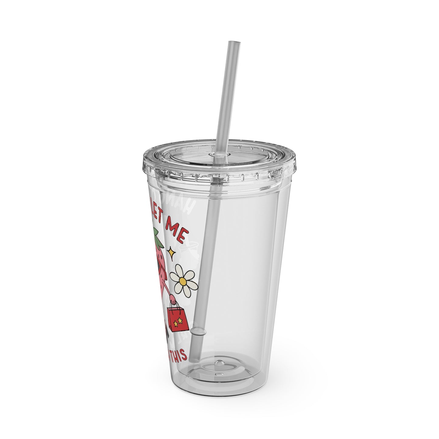 Girl Math Sunsplash Tumbler with Straw, 16oz