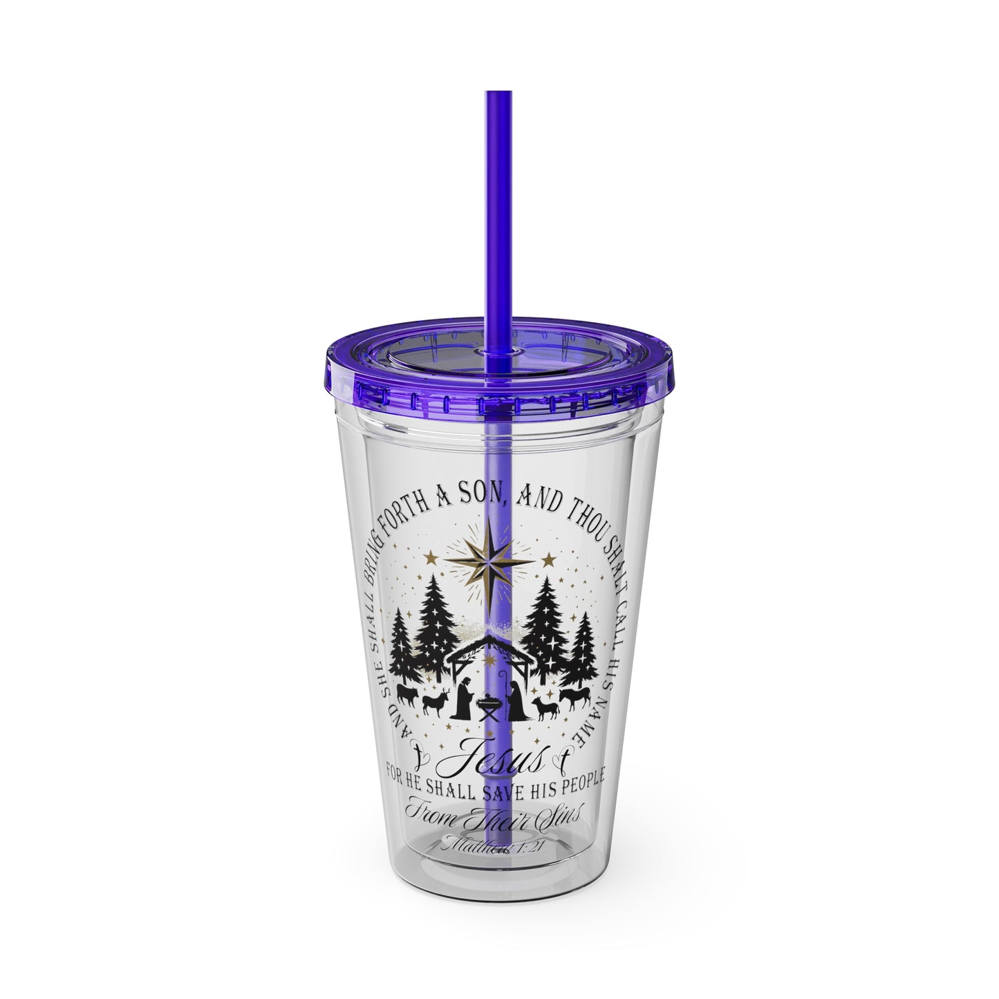 Matthew Sunsplash Tumbler with Straw, 16oz