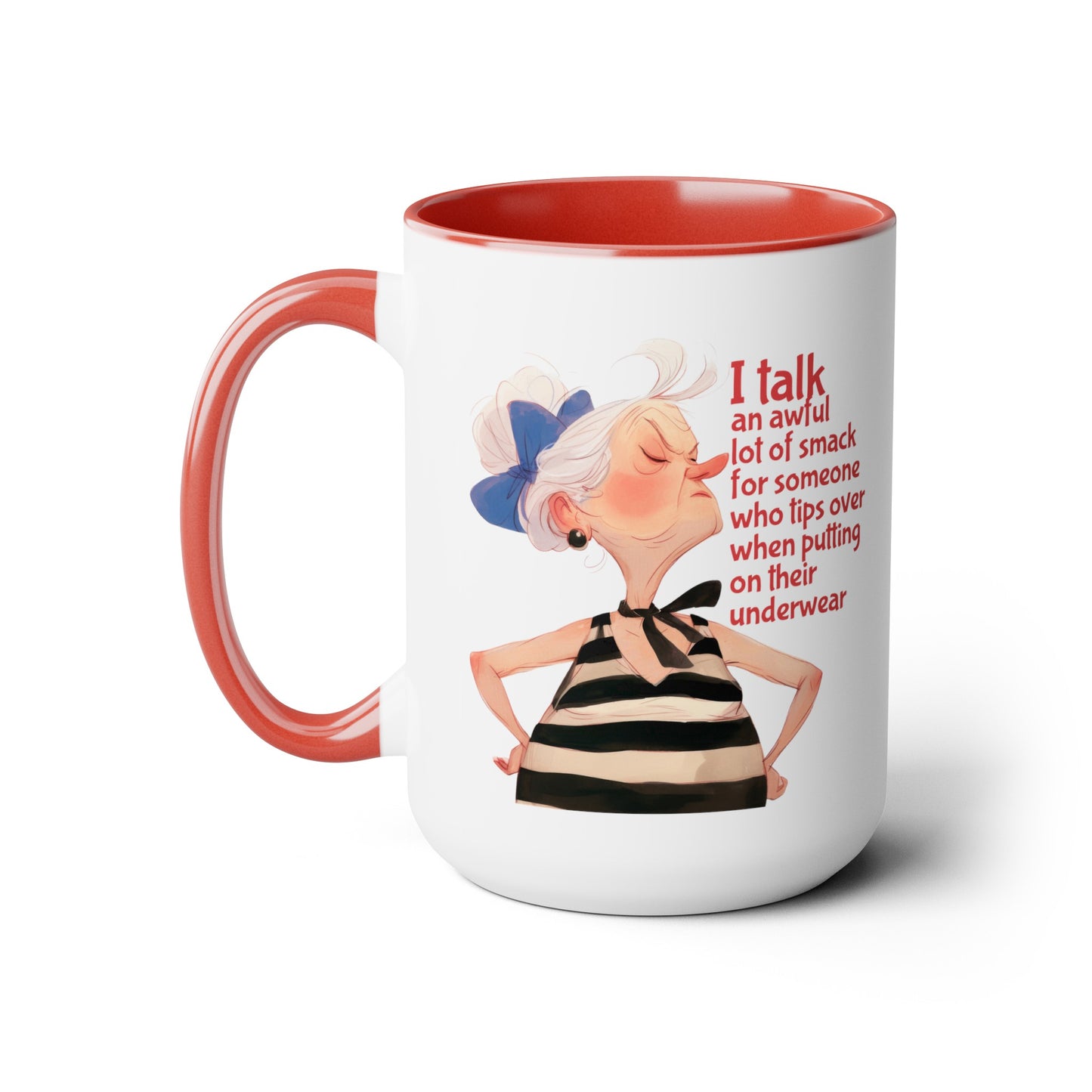 I talk smack Two-Tone Coffee Mugs, 15oz
