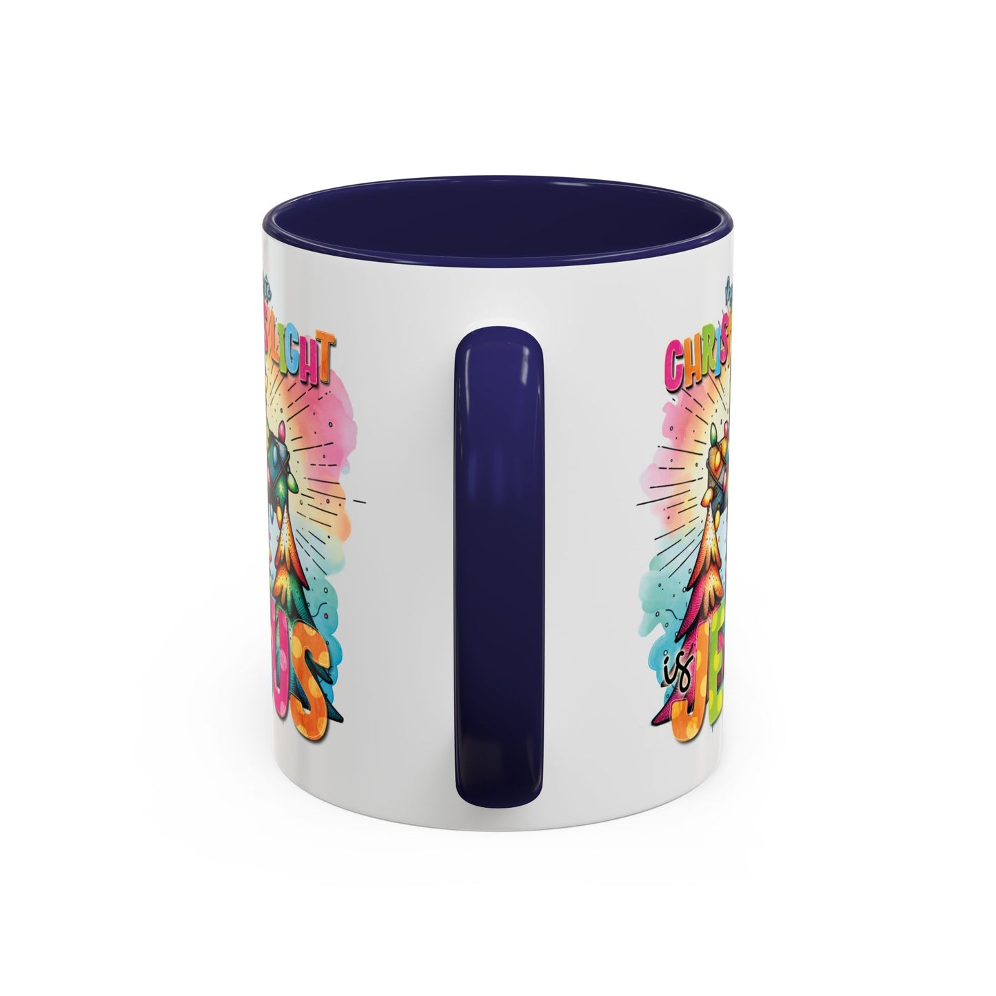 My Favorite Christmas Light is Jesus Accent Coffee Mug (11, 15oz)