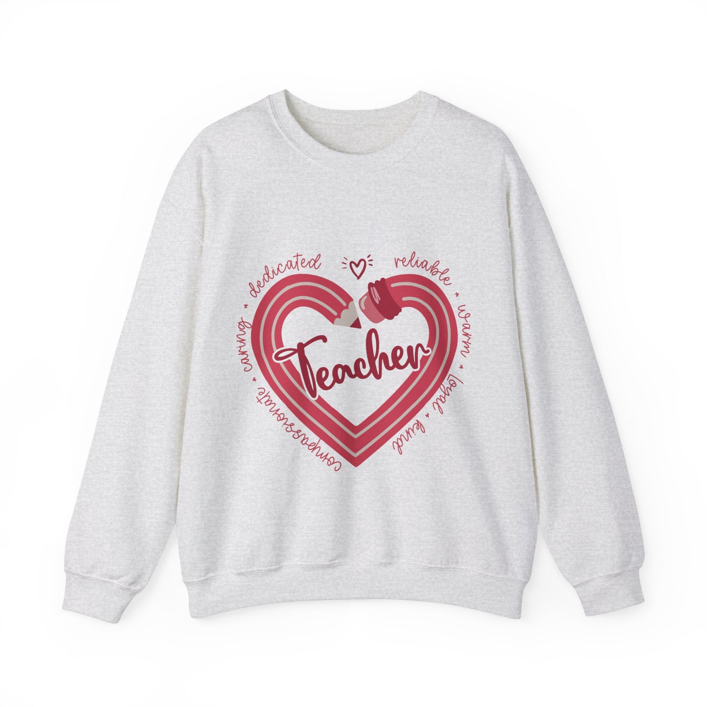 Teacher Heart Unisex Heavy Blend™ Crewneck Sweatshirt