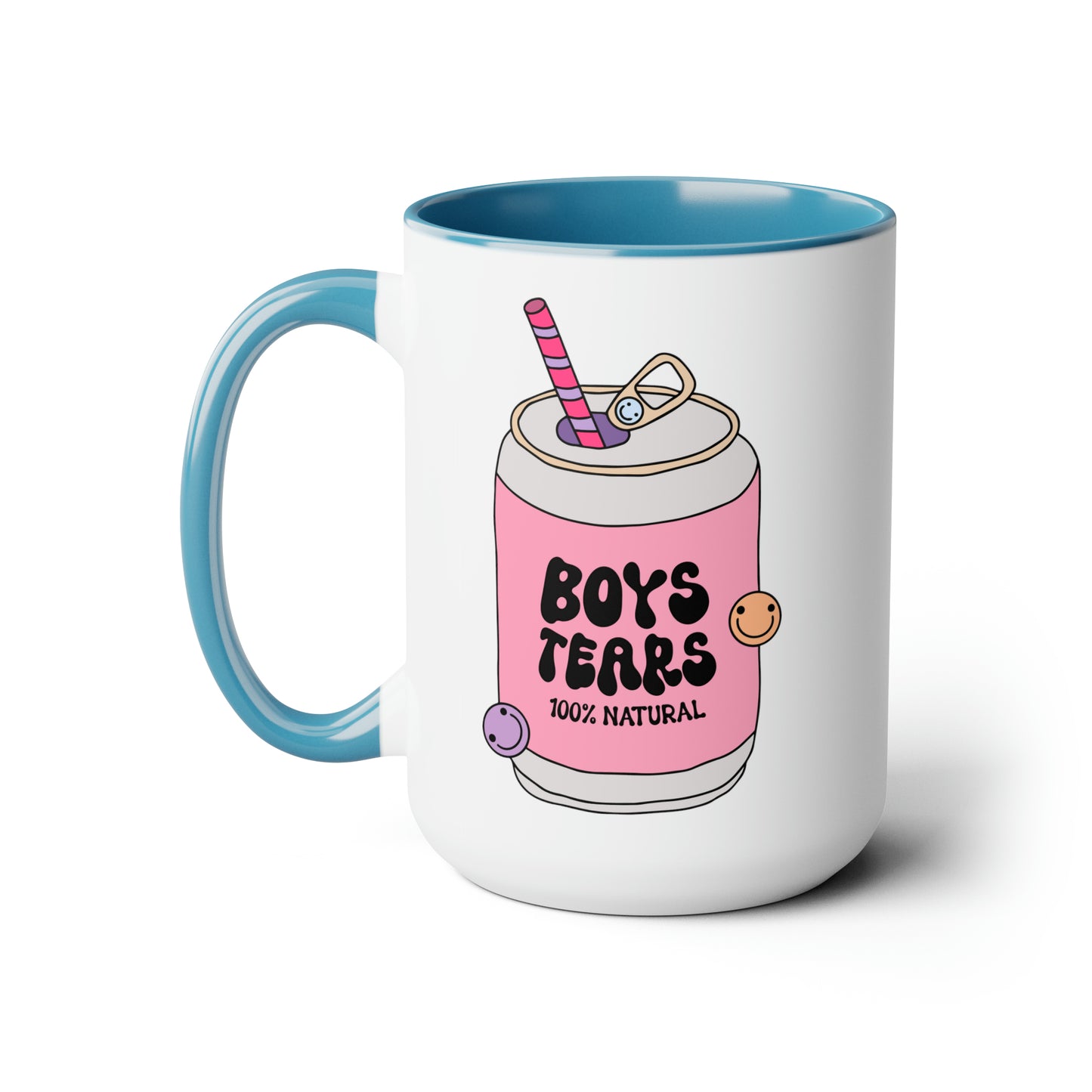 Boys Tears Two-Tone Coffee Mugs, 15oz