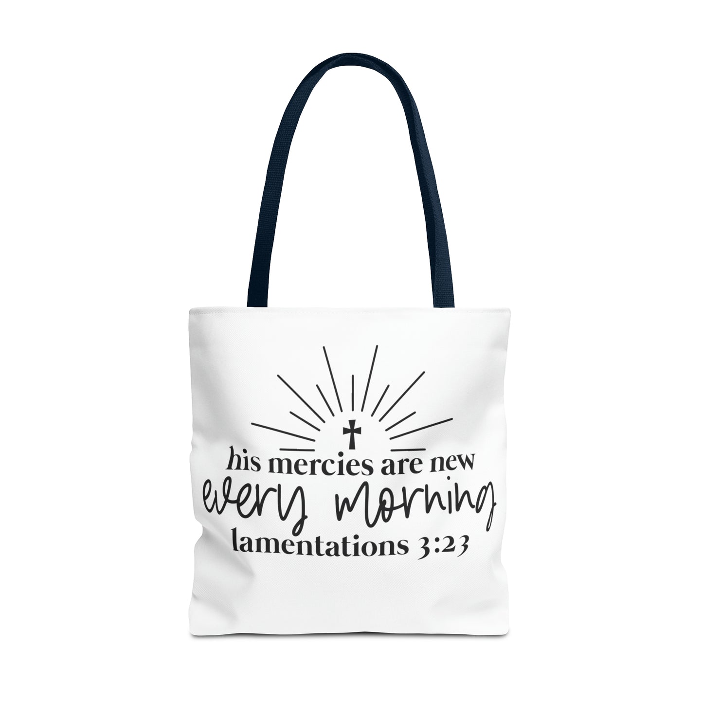 His Mercies Tote Bag (AOP)