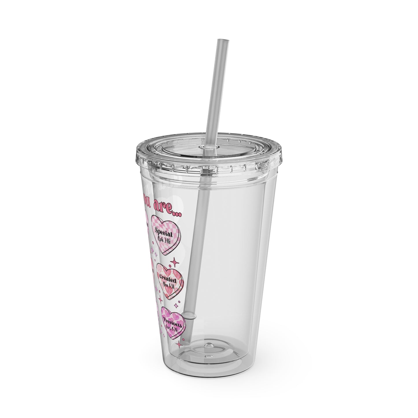 God Says Sunsplash Tumbler with Straw, 16oz