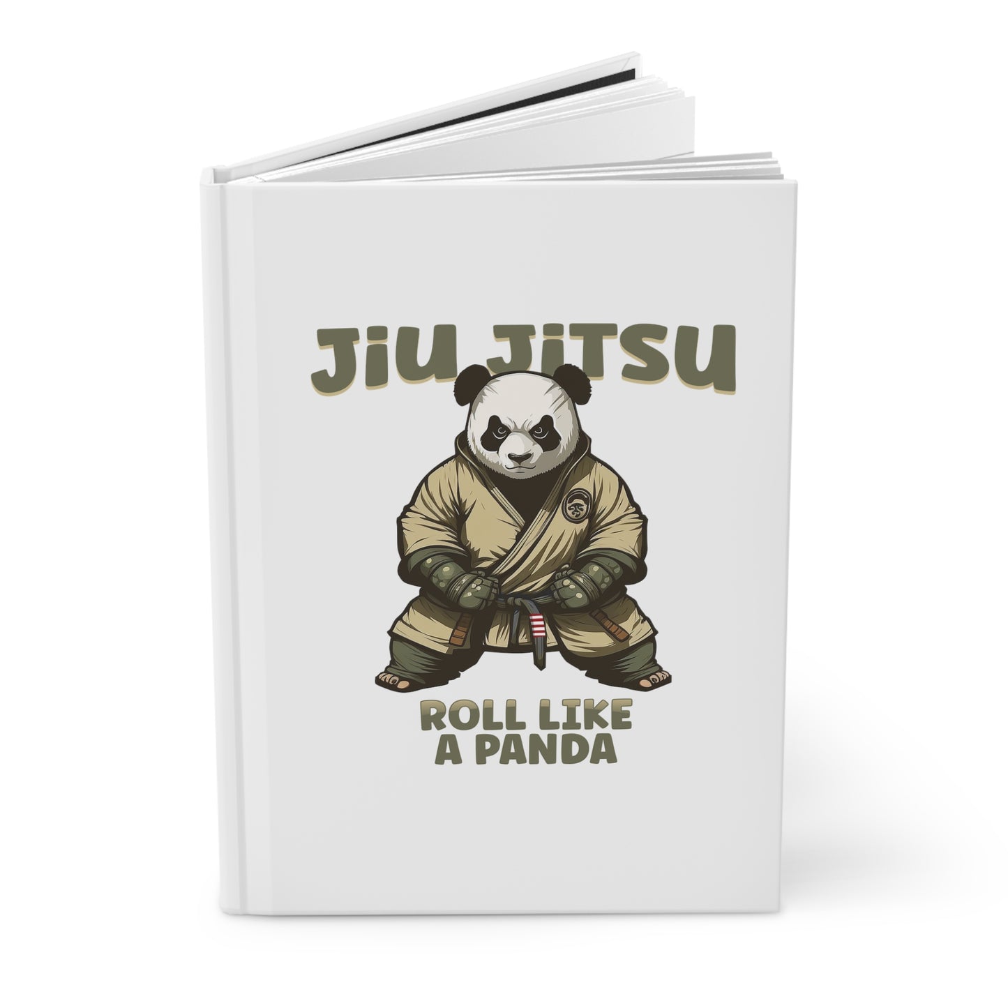 Jiu Jitsu Roll like a Panda Hardcover Journal Matte