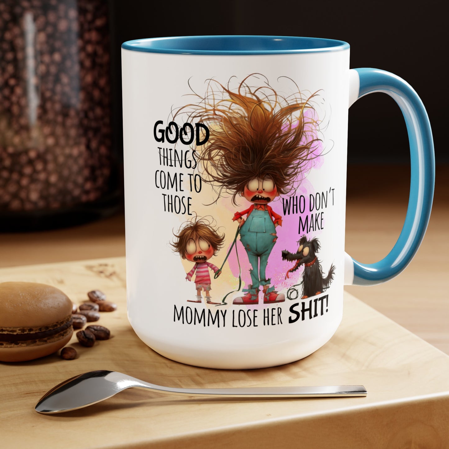 Mom Two-Tone Coffee Mugs, 15oz