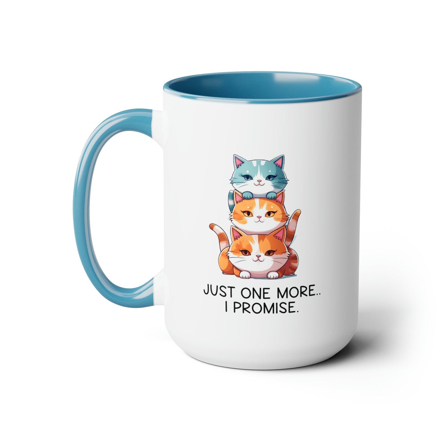 One more Cat Two-Tone Coffee Mugs, 15oz
