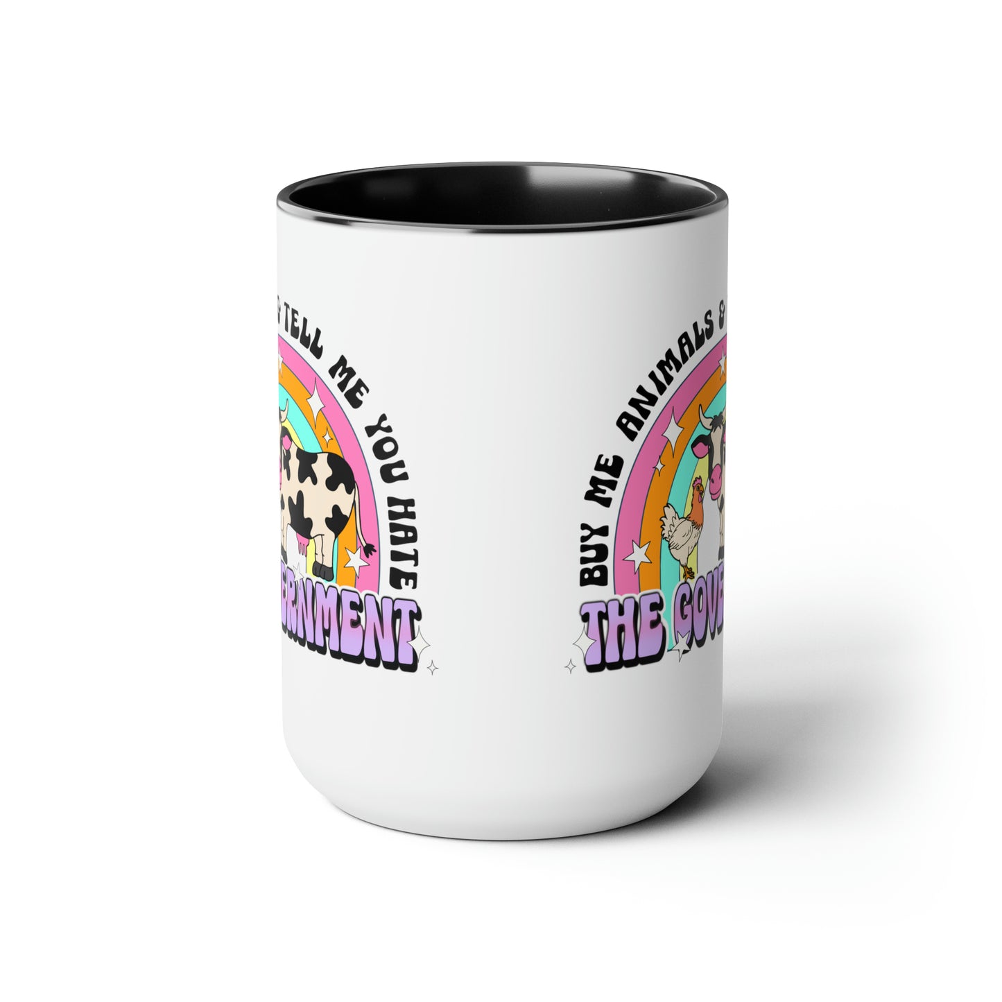 Buy Me Animals Two-Tone Coffee Mugs, 15oz