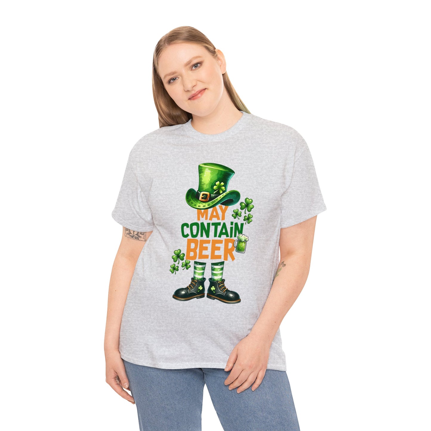 May Contain Beer Unisex Heavy Cotton Tee