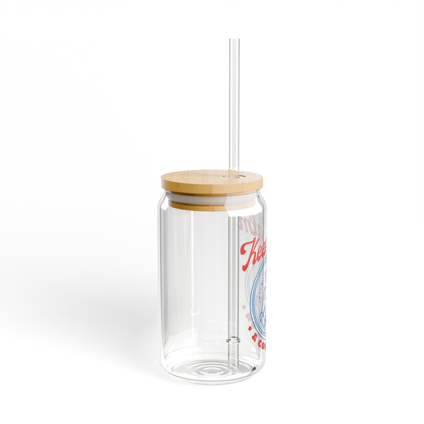 Keep Calm & Cowgirl On Sipper Glass, 16oz