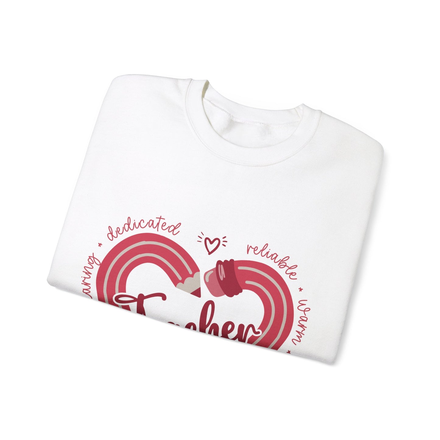 Teacher Heart Unisex Heavy Blend™ Crewneck Sweatshirt