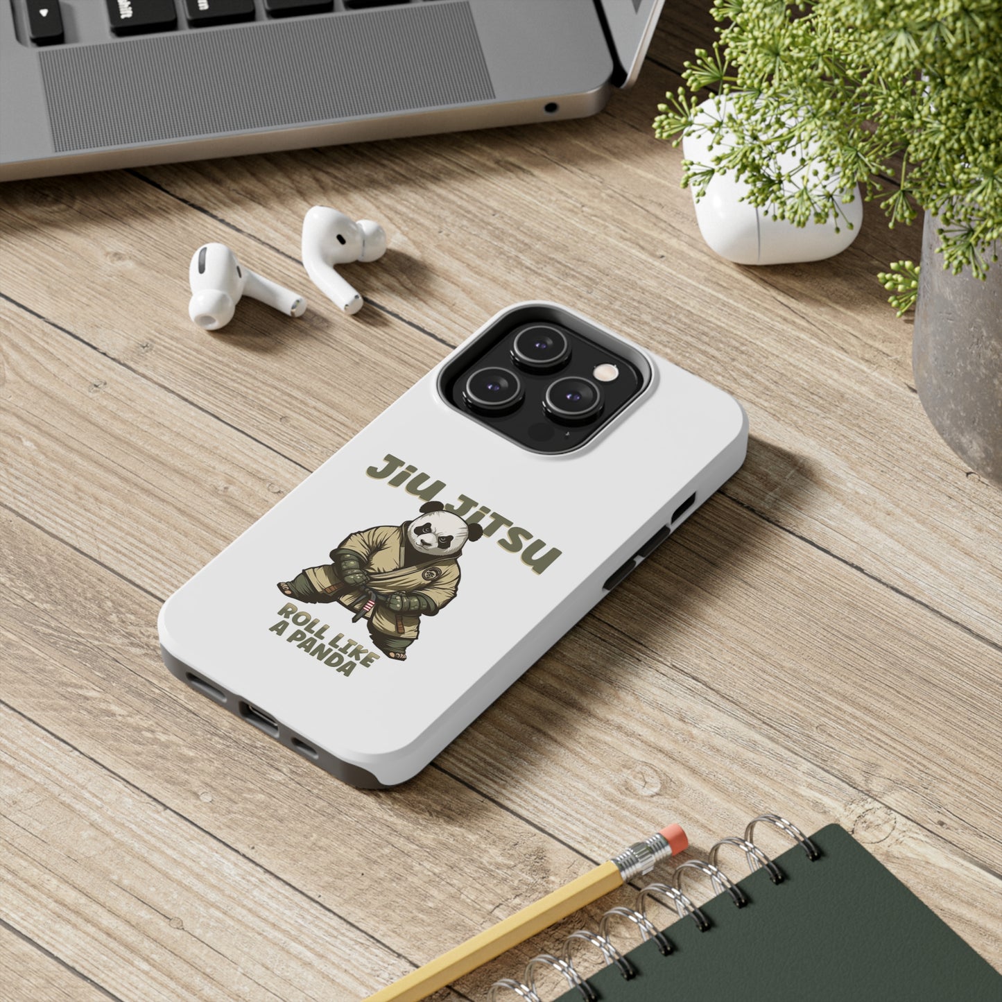 Jiu Jitsu Roll like a Panda Tough Phone Cases