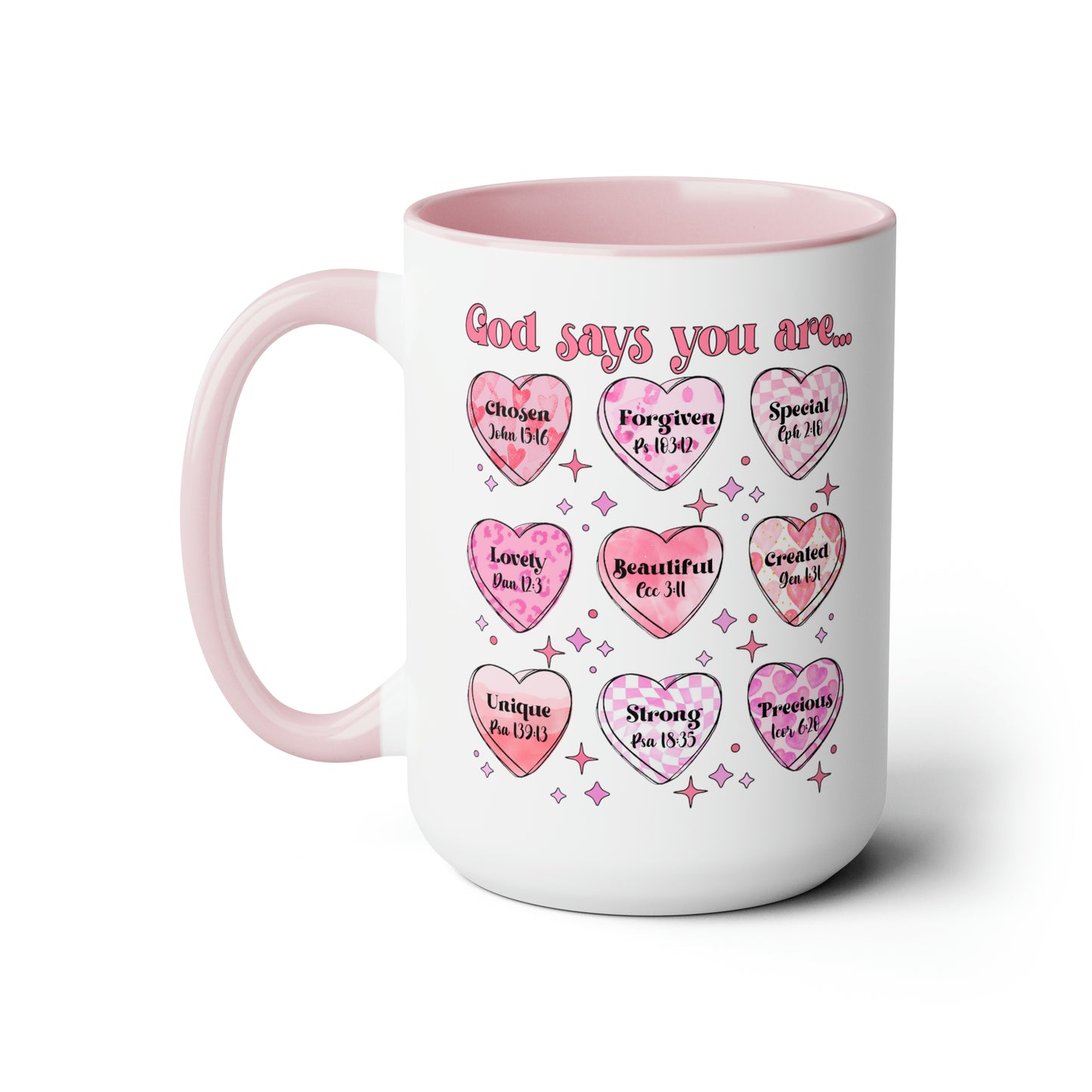 God Says Two-Tone Coffee Mugs, 15oz