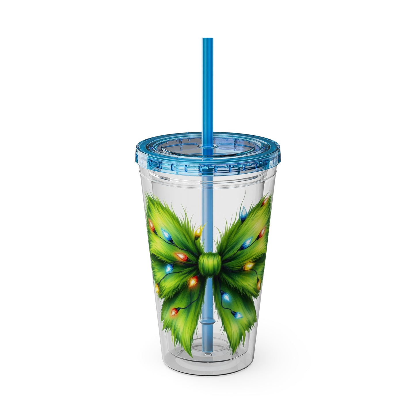 Grinch Bow Sunsplash Tumbler with Straw, 16oz