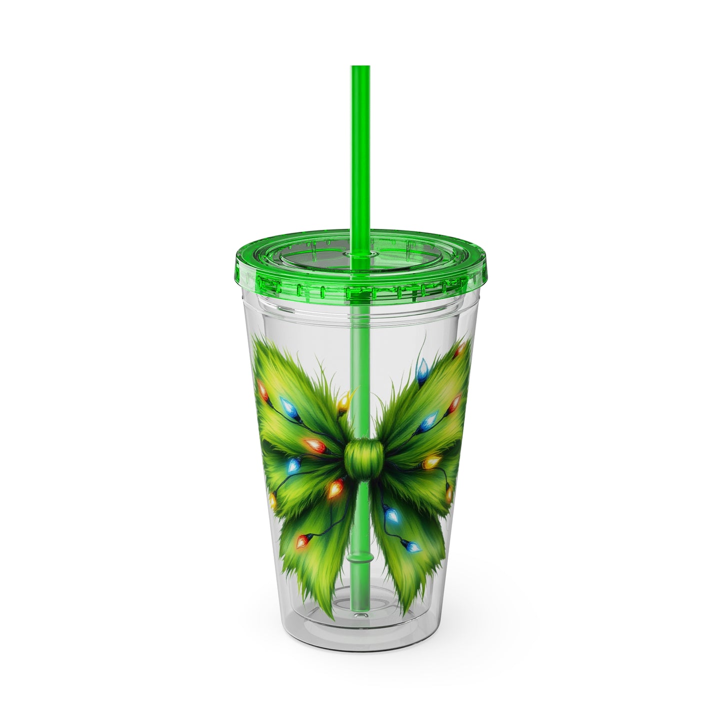 Grinch Bow Sunsplash Tumbler with Straw, 16oz