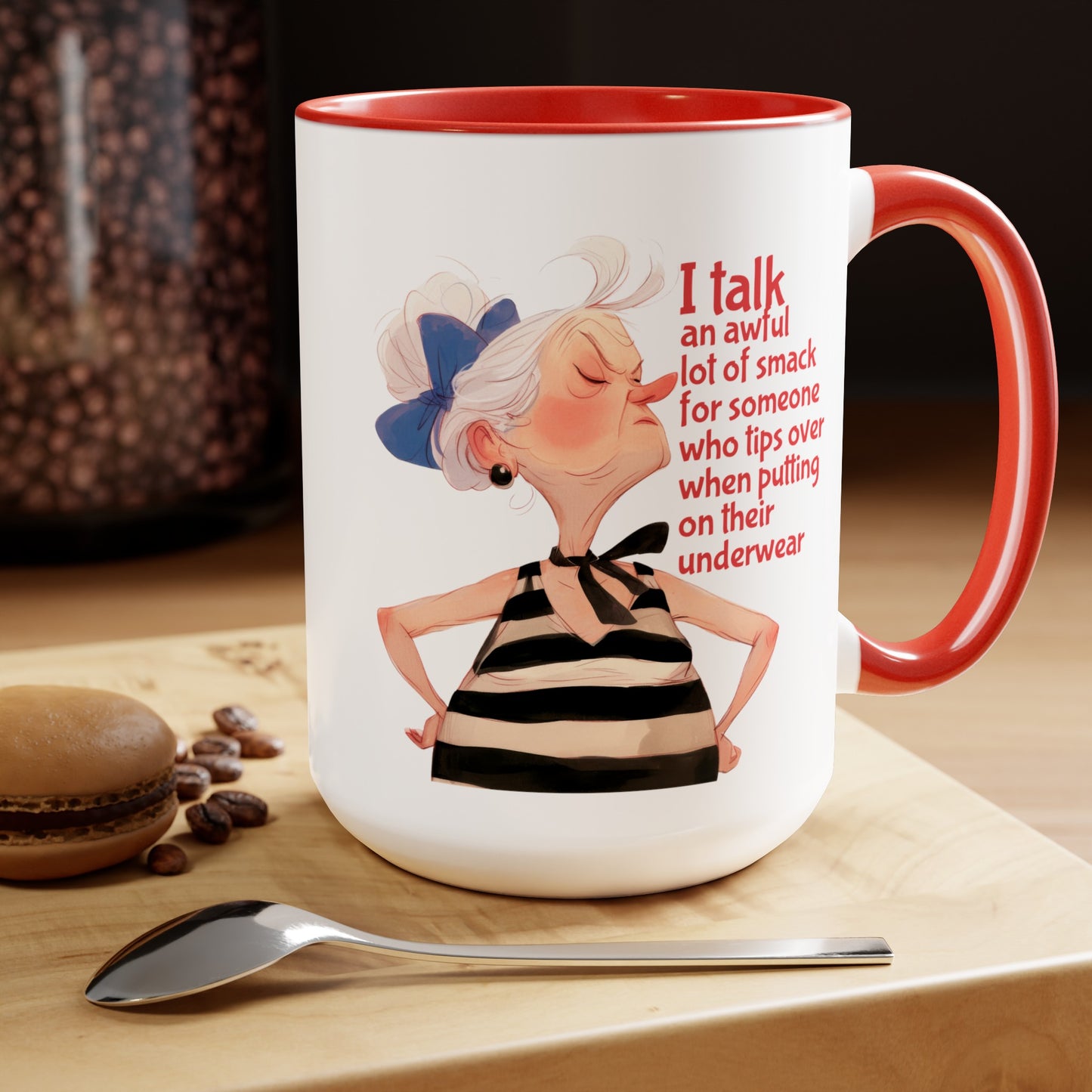 I talk smack Two-Tone Coffee Mugs, 15oz