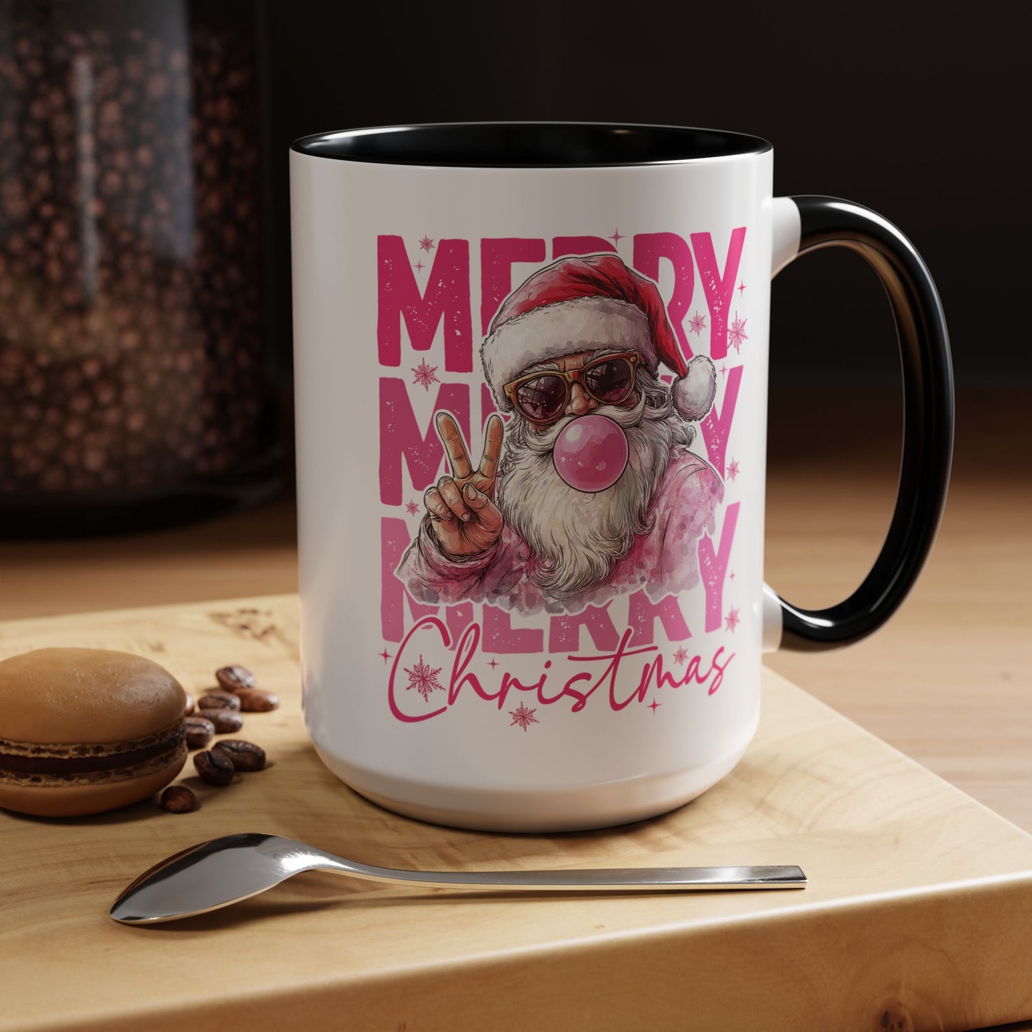 Merry Christmas Santa Accent Coffee Mug (11, 15oz)